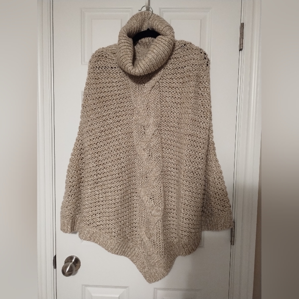 Eddie Bauer cowl neck sweater poncho